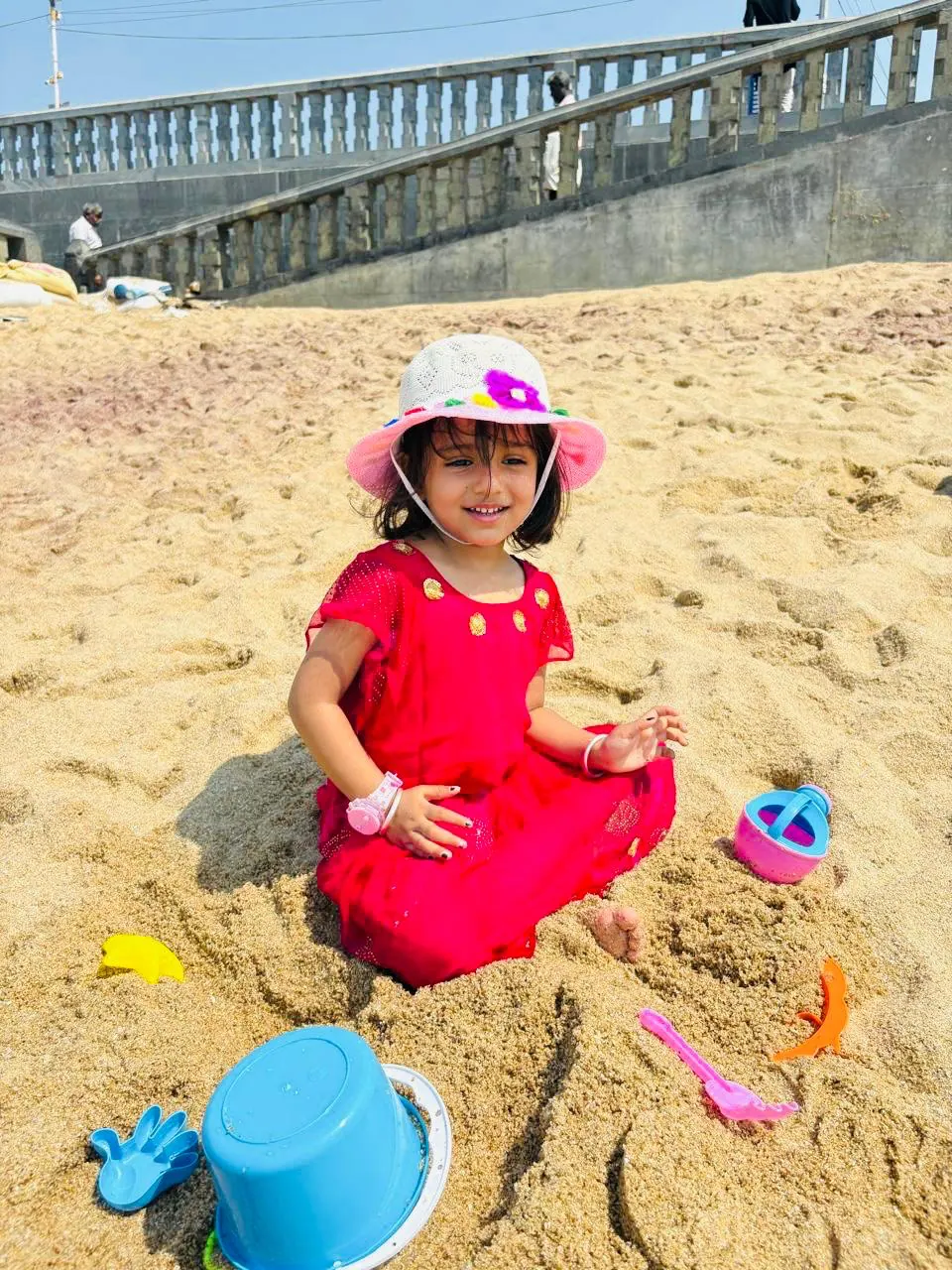 Sunny beach playtime